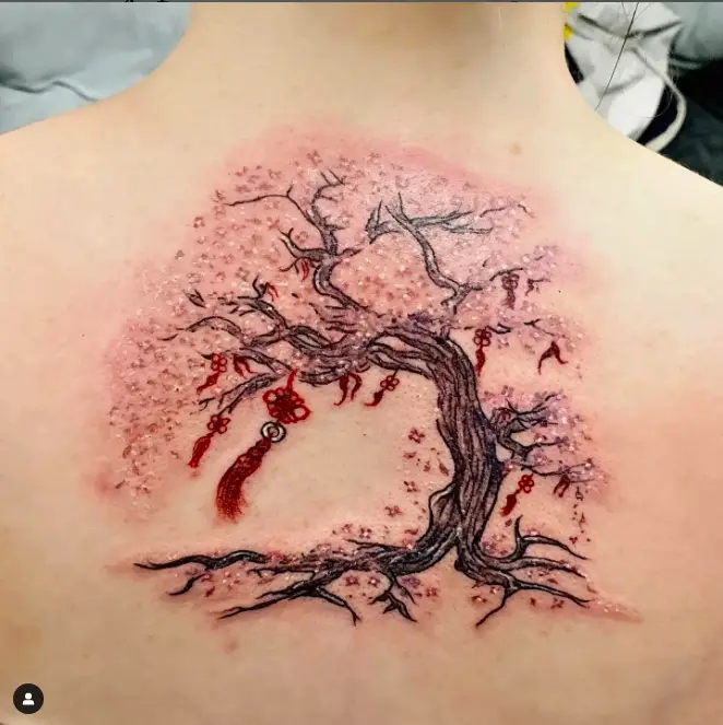66 Charming and Stunning Cherry Blossom Tattoos Ideas For Back That Will Make Your Day - Psycho Tats